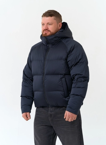Мужской пуховик с капюшоном  фото