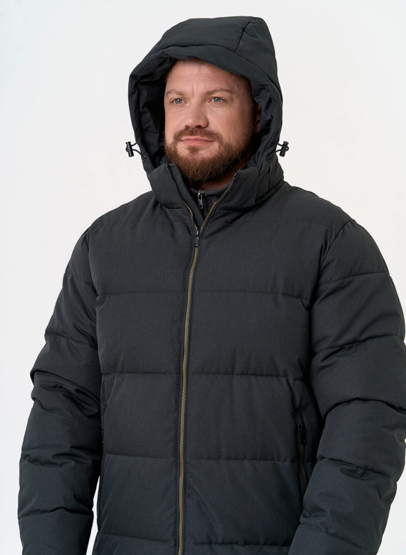 Мужской пуховик с капюшоном 