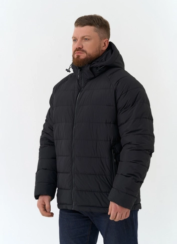Мужской пуховик с капюшоном  фото