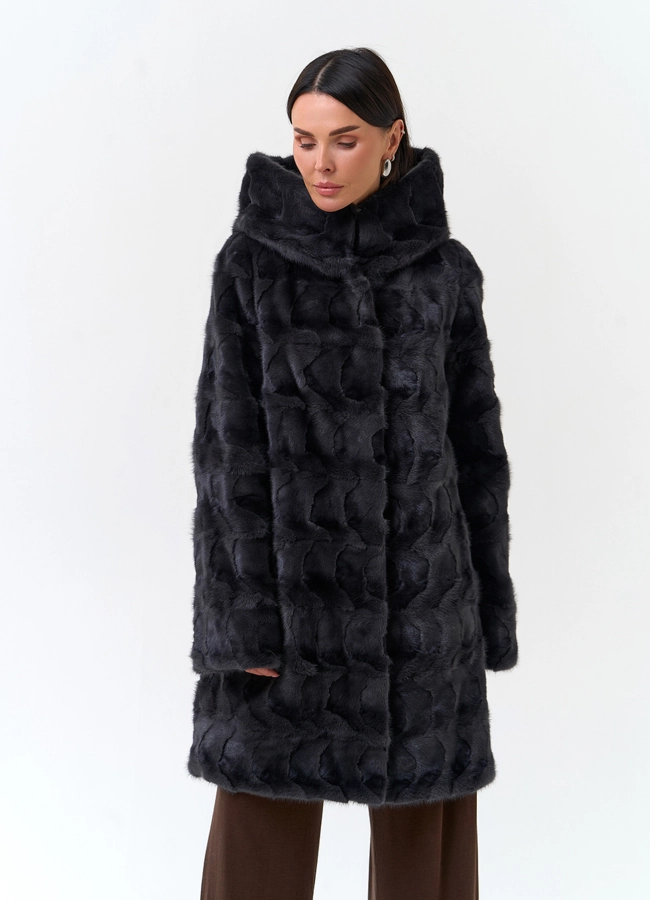 Шуба из меха норки модель № 34047 универмаг малина фото