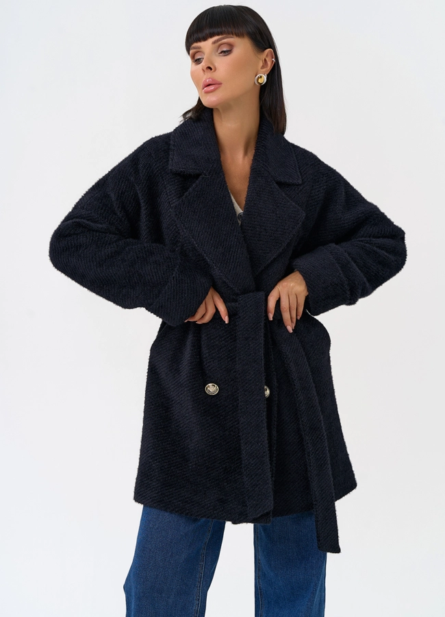 фото Женское полупальто с английским воротником модель № 31484